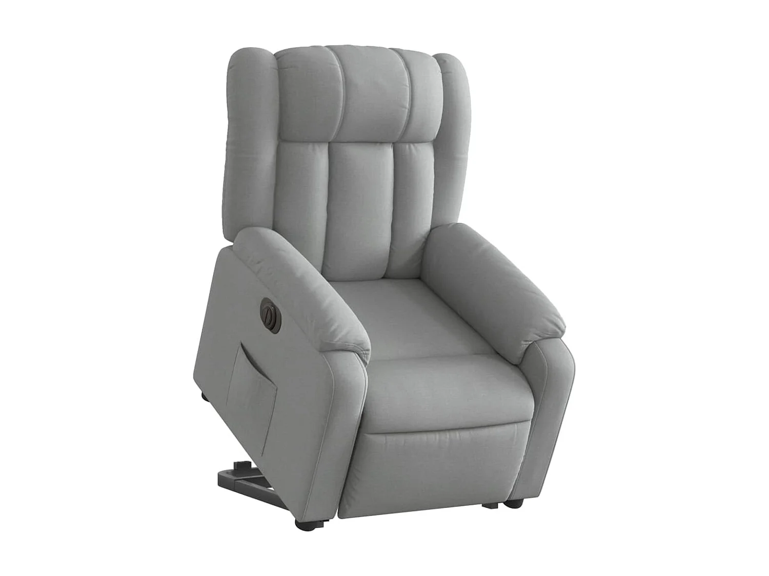 Fauteuil inclinable électrique gris clair tissu