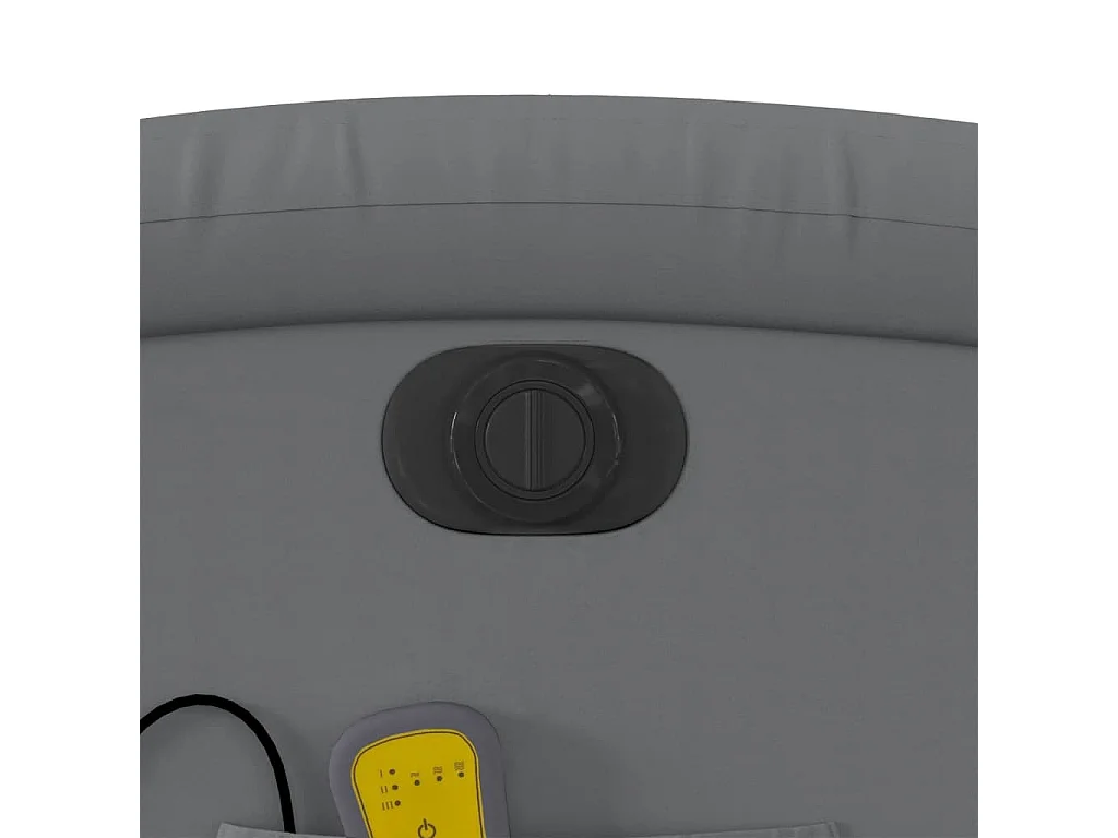 Sillón de masaje reclinable eléctrico cuero sintético gris