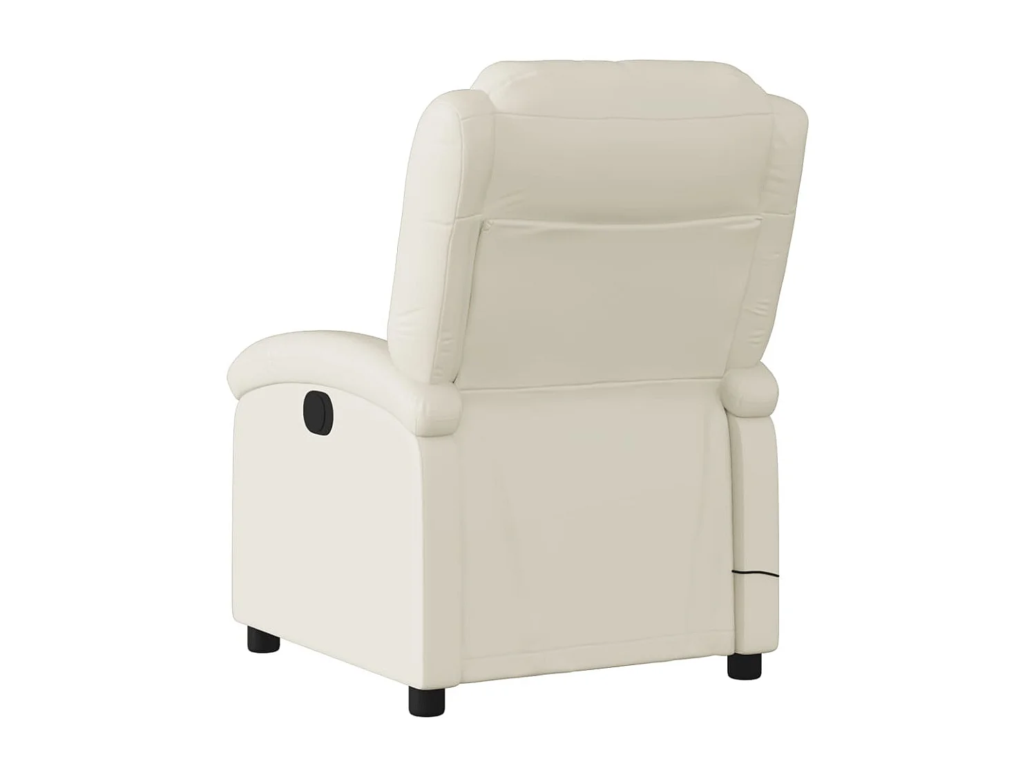 Fauteuil de massage inclinable électrique crème similicuir
