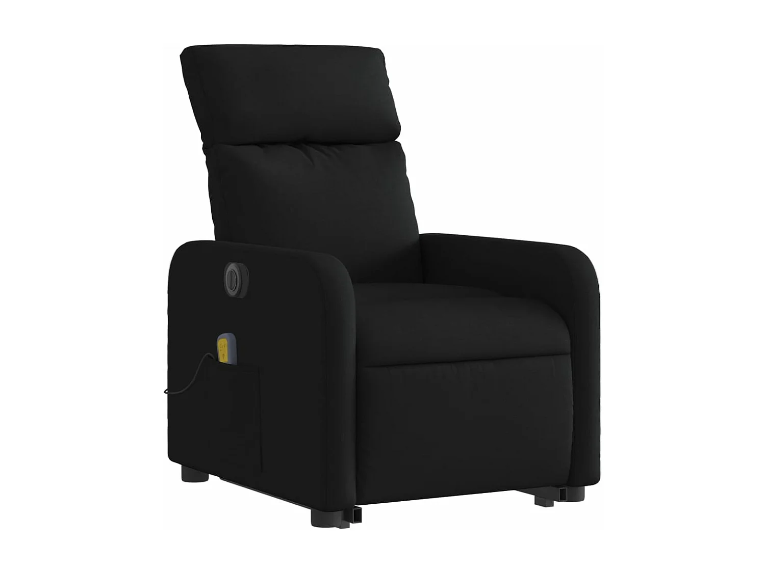 Fauteuil inclinable de massage électrique Noir Tissu