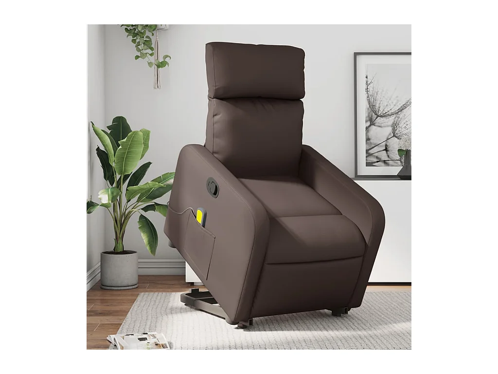 Fauteuil inclinable de massage Marron Similicuir