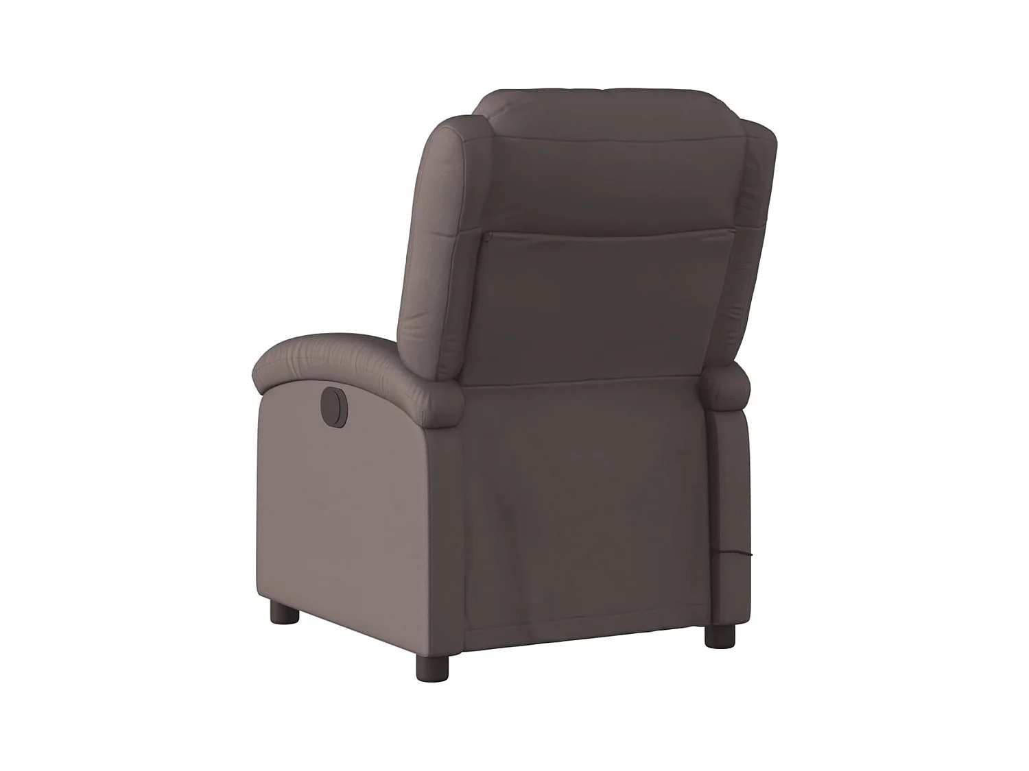Fauteuil inclinable de massage marron foncé cuir véritable