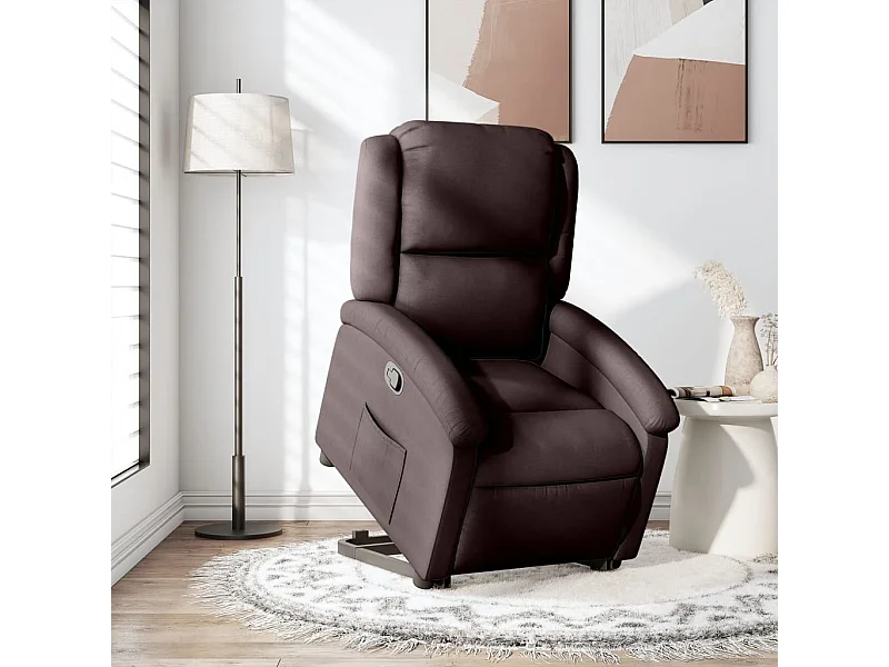 Fauteuil inclinable marron foncé tissu