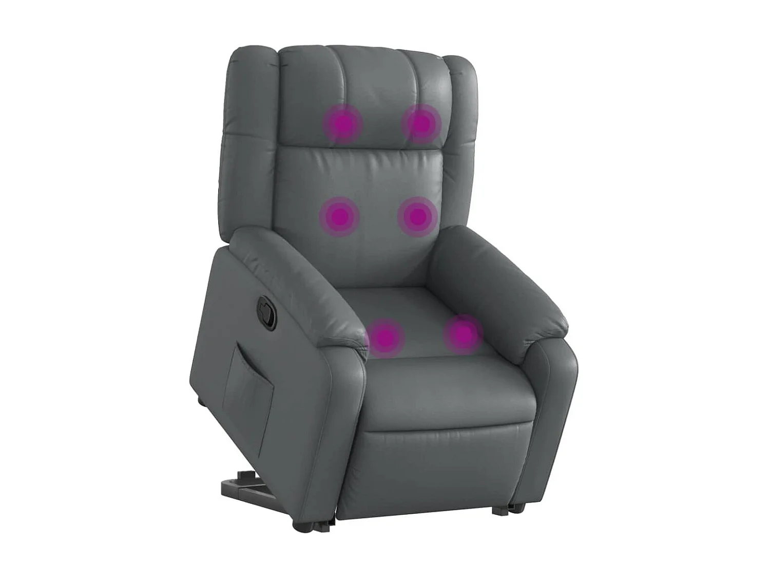 Fauteuil inclinable de massage Gris Similicuir