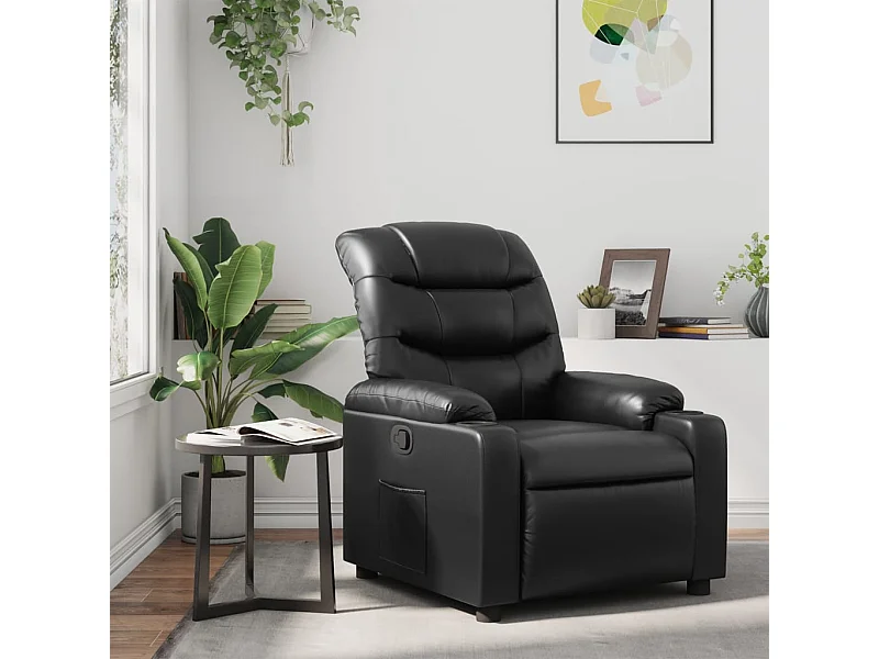 Fauteuil inclinable Noir Similicuir