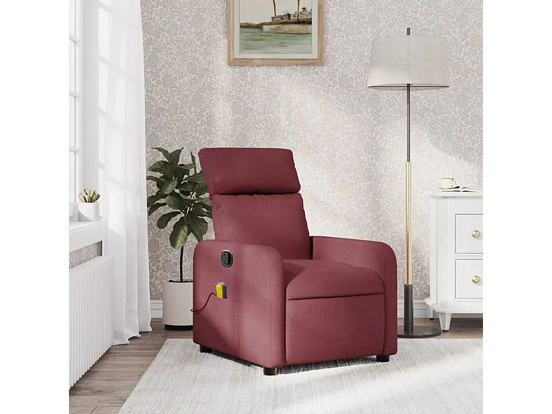 Fauteuil de massage inclinable Rouge bordeaux Tissu