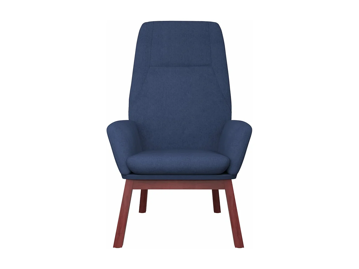 Cadeira de descanso com banco p/ pés tecido azul