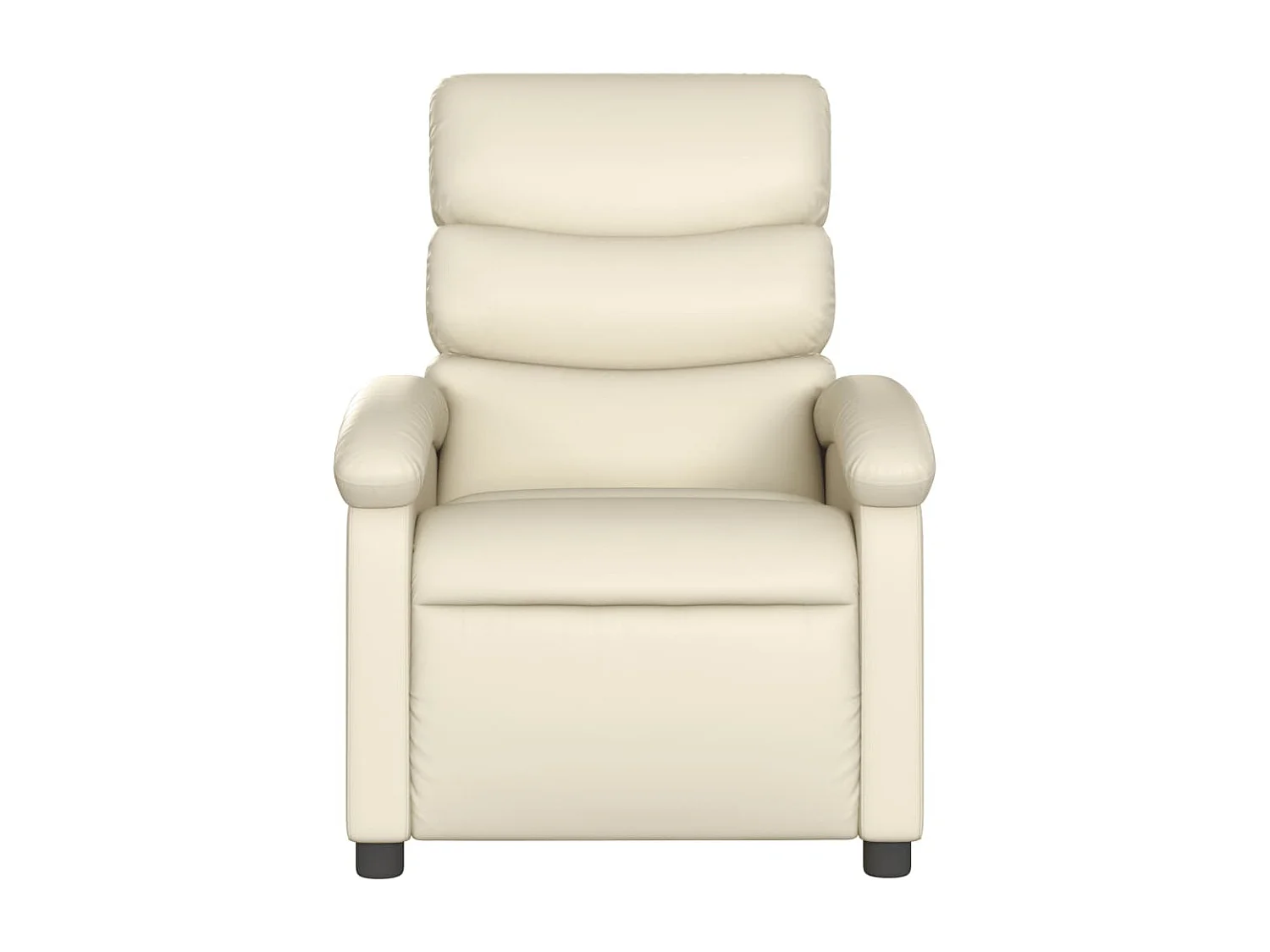 Fauteuil de massage inclinable électrique crème similicuir