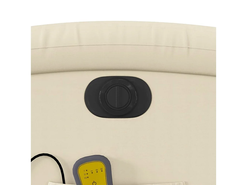 Fauteuil de massage inclinable électrique crème similicuir