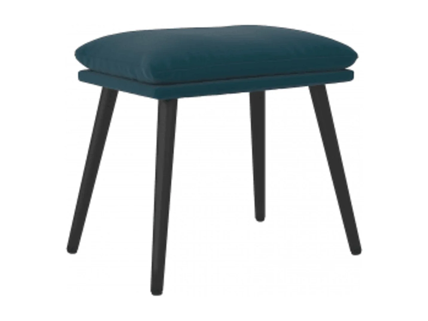 Chaise de relaxation avec repose-pied Bleu Velours