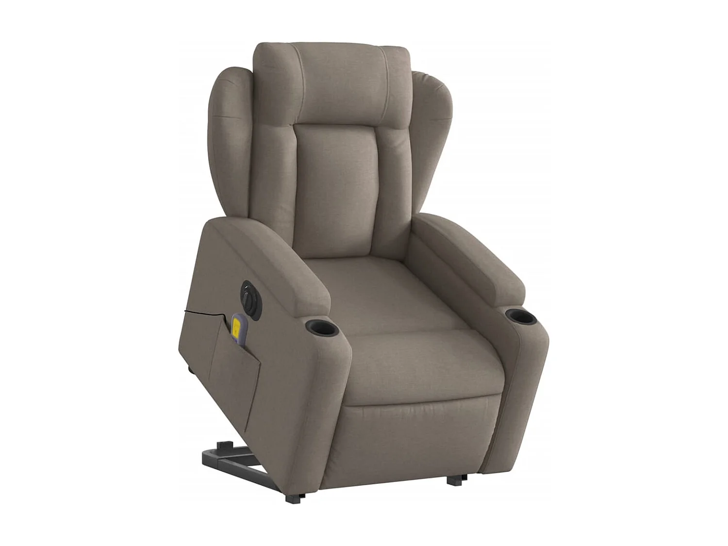 Fauteuil inclinable de massage électrique Taupe Tissu