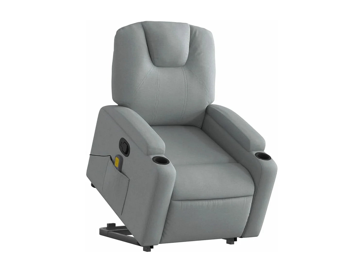 Fauteuil de massage inclinable Gris clair Tissu