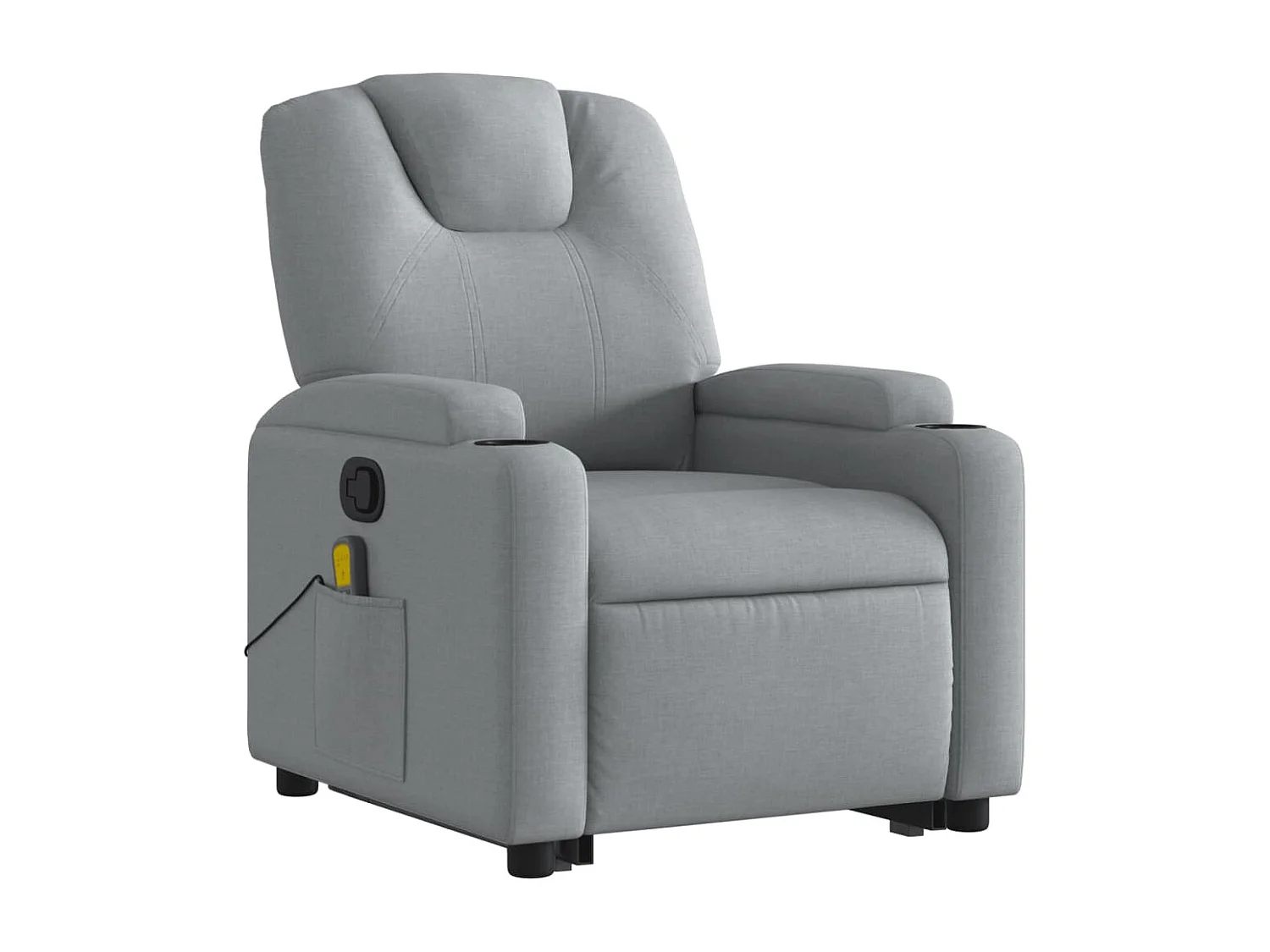 Fauteuil de massage inclinable Gris clair Tissu
