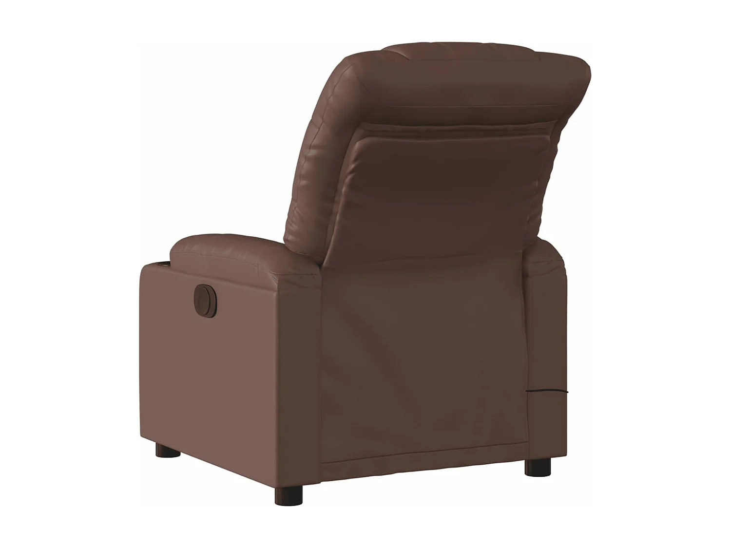 Fauteuil de massage inclinable électrique marron similicuir