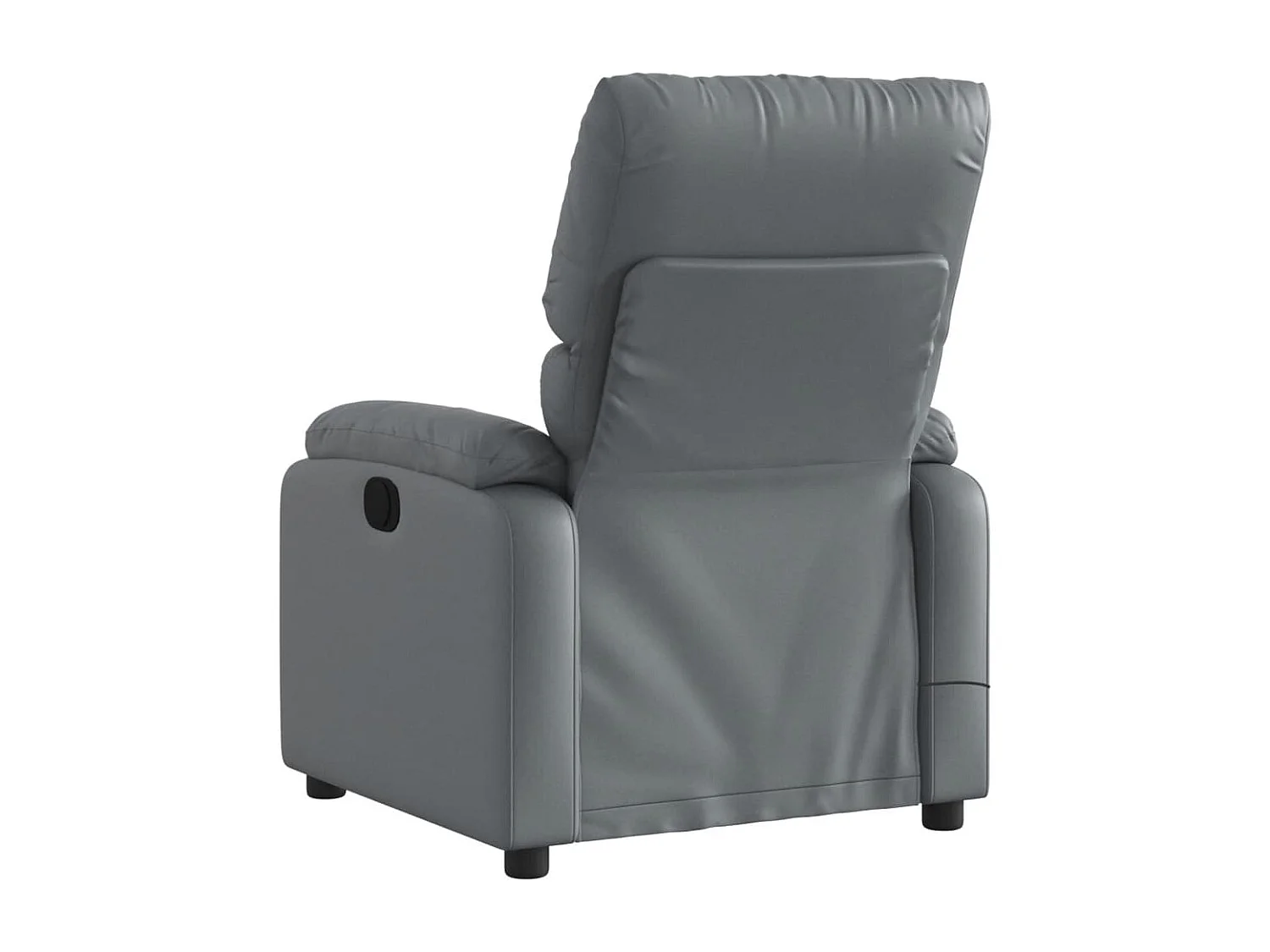 Sillón de masaje reclinable eléctrico cuero sintético gris