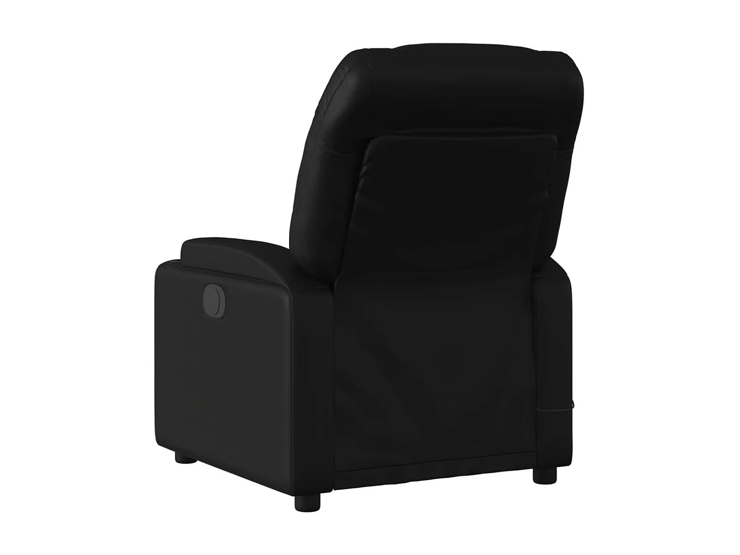 Poltrona massagens reclinável elétrica couro artificial preto