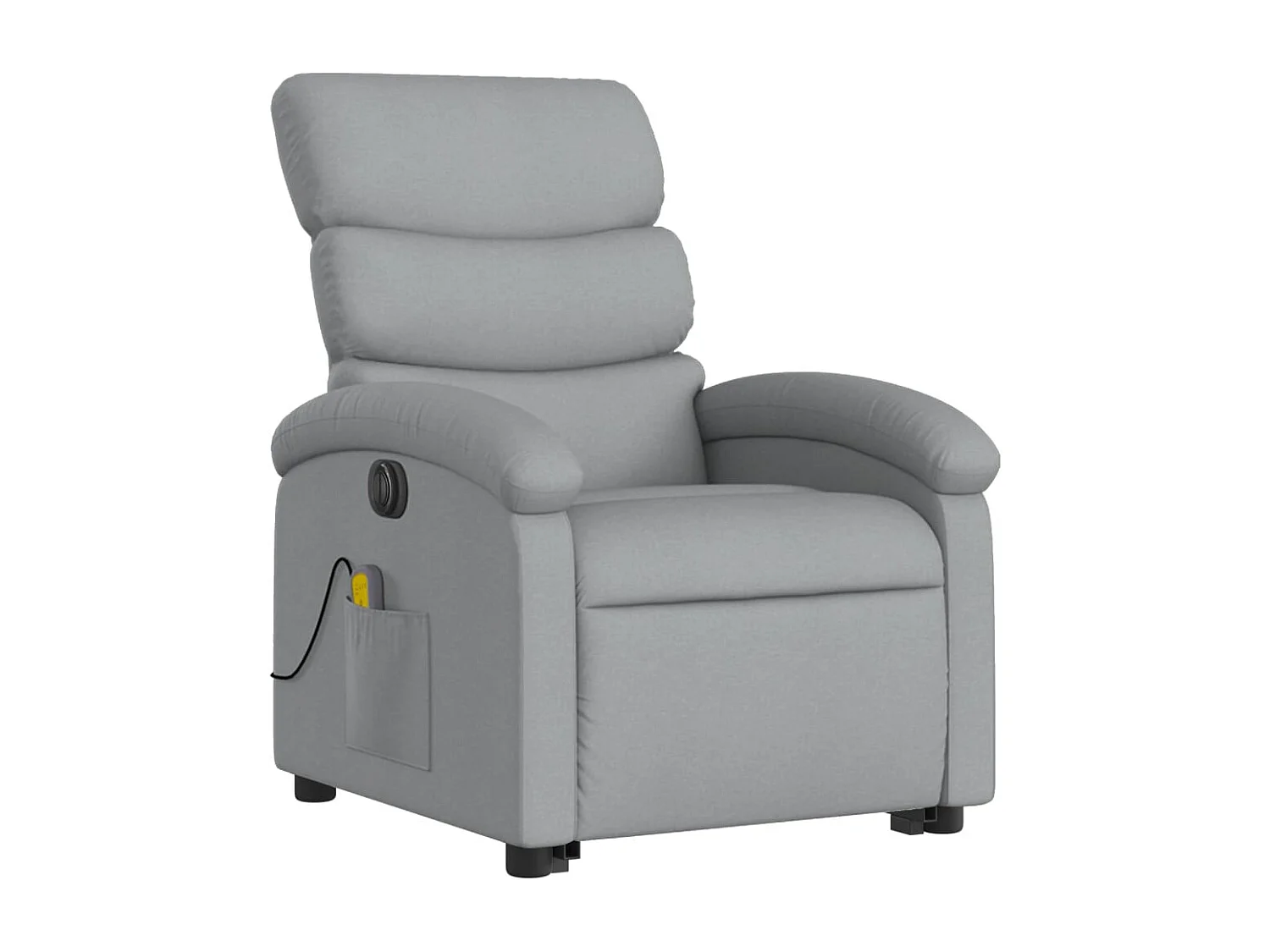 Fauteuil inclinable de massage électrique Gris clair Tissu