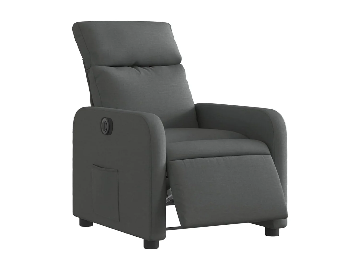 Fauteuil inclinable électrique Gris foncé Tissu