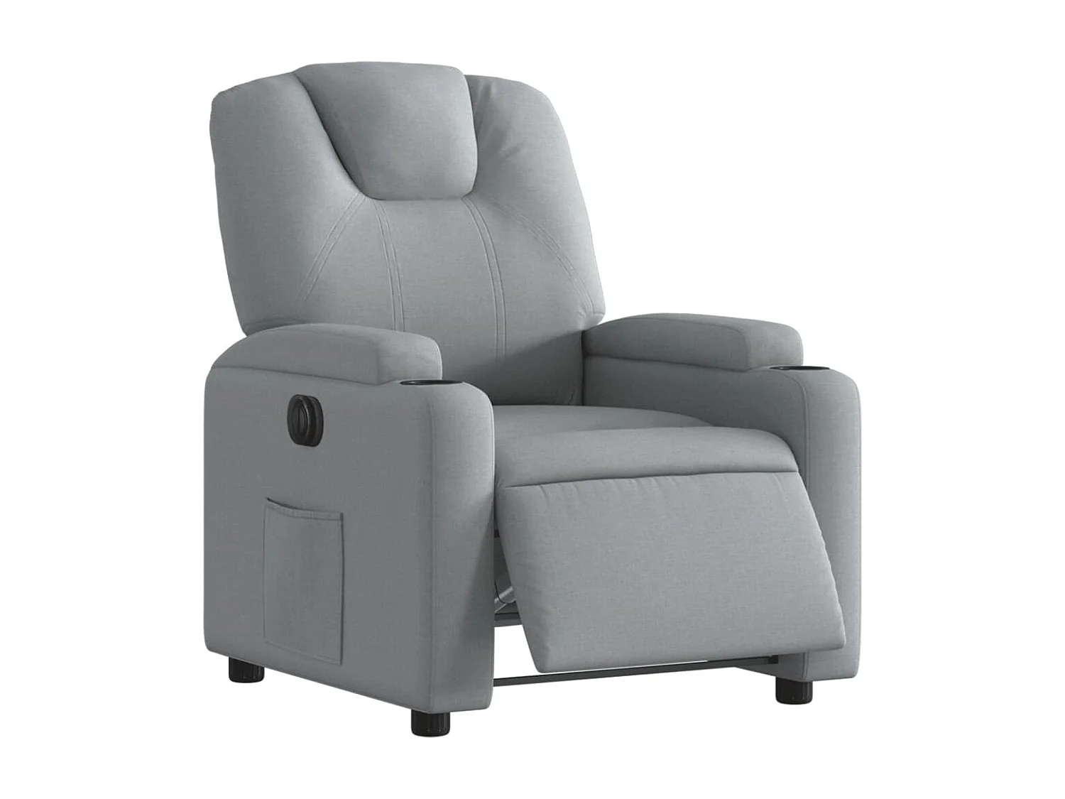 Fauteuil inclinable électrique Gris clair Tissu