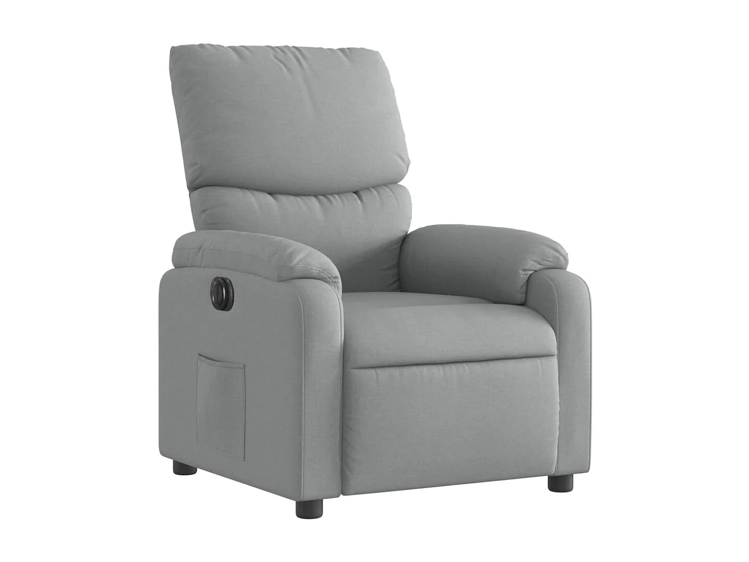 Sillón reclinable eléctrico tela gris claro