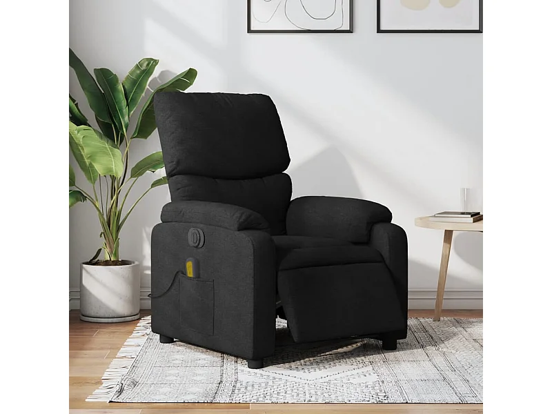 Sillón reclinable de masaje eléctrico tela negro