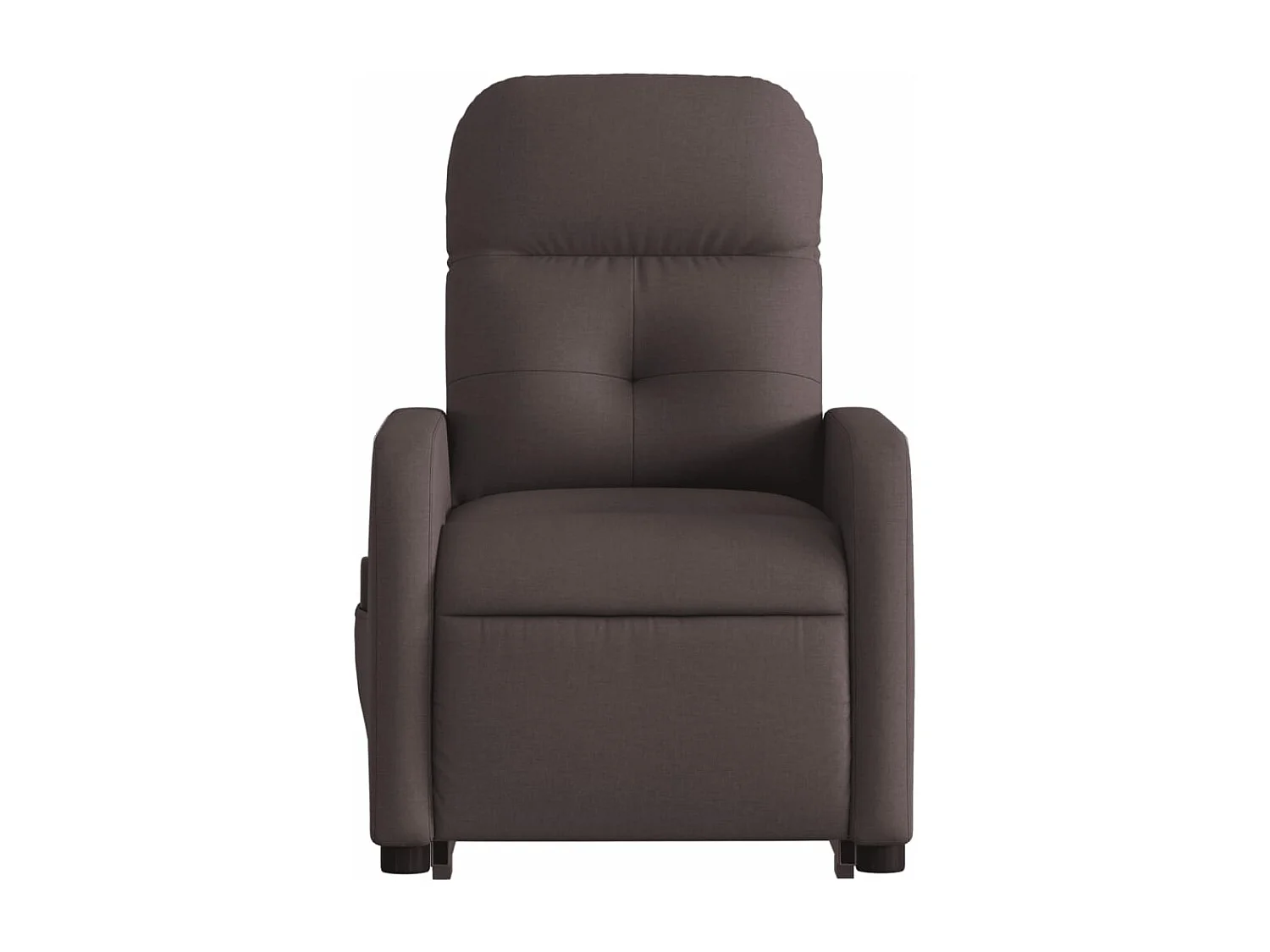 Fauteuil inclinable de massage Marron foncé Tissu