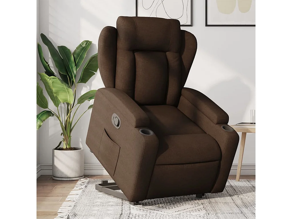 Fauteuil inclinable Marron Tissu