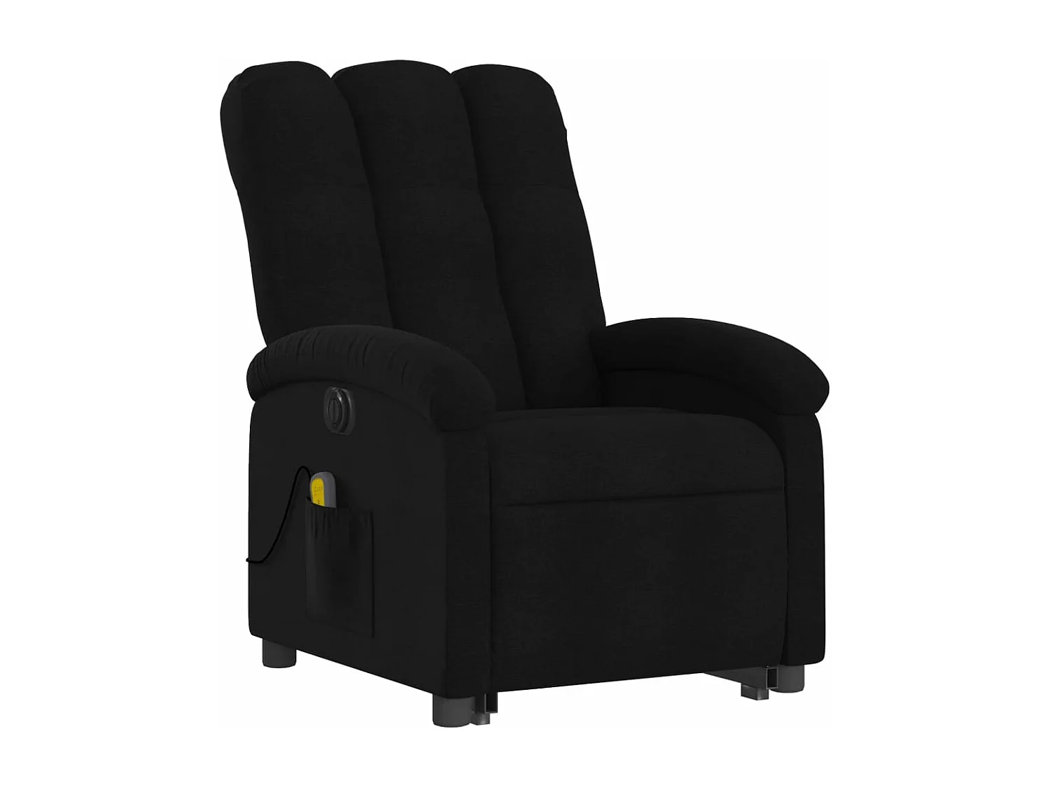 Fauteuil inclinable de massage électrique Noir Tissu