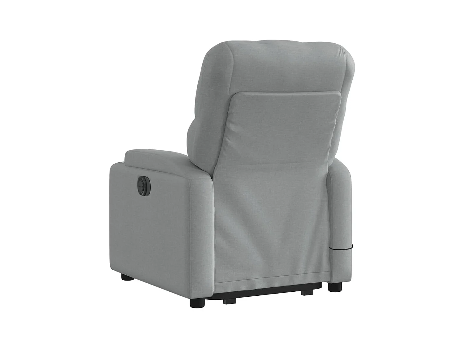 Fauteuil inclinable de massage électrique Gris clair Tissu