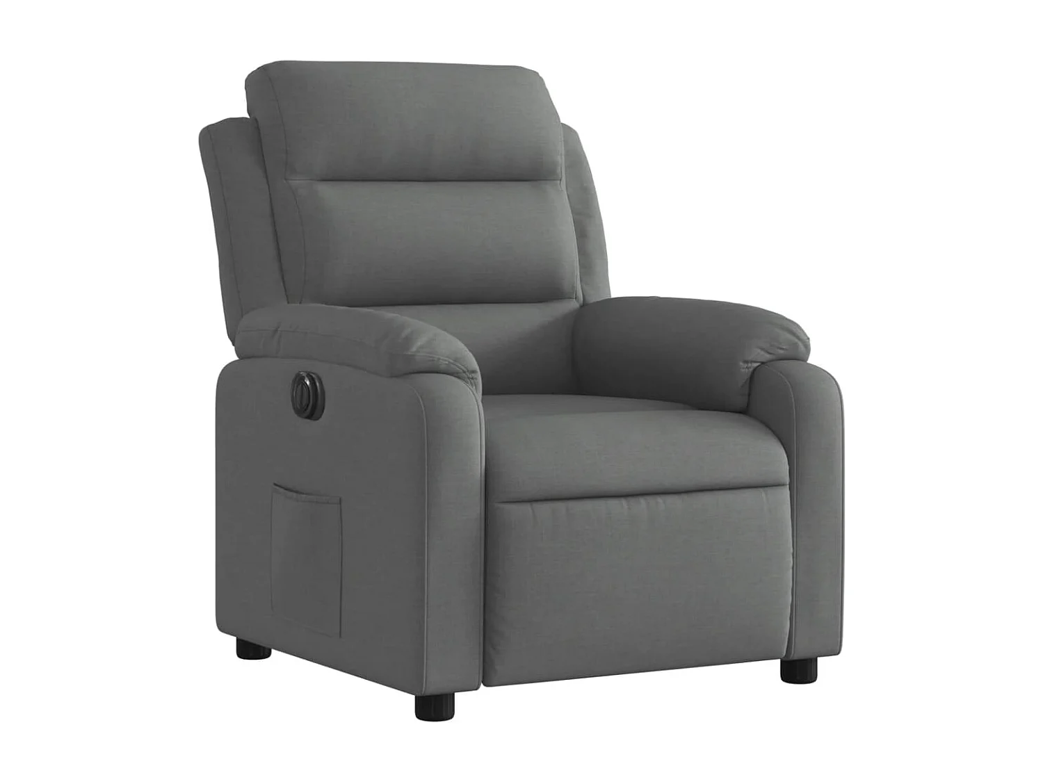 Fauteuil inclinable électrique Gris foncé Tissu