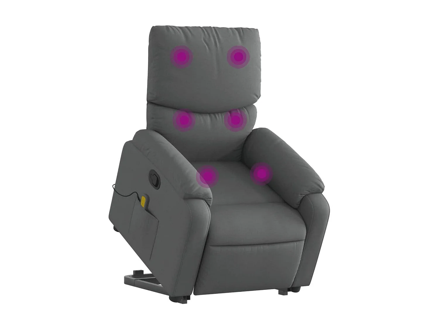 Fauteuil de massage inclinable Gris foncé Tissu