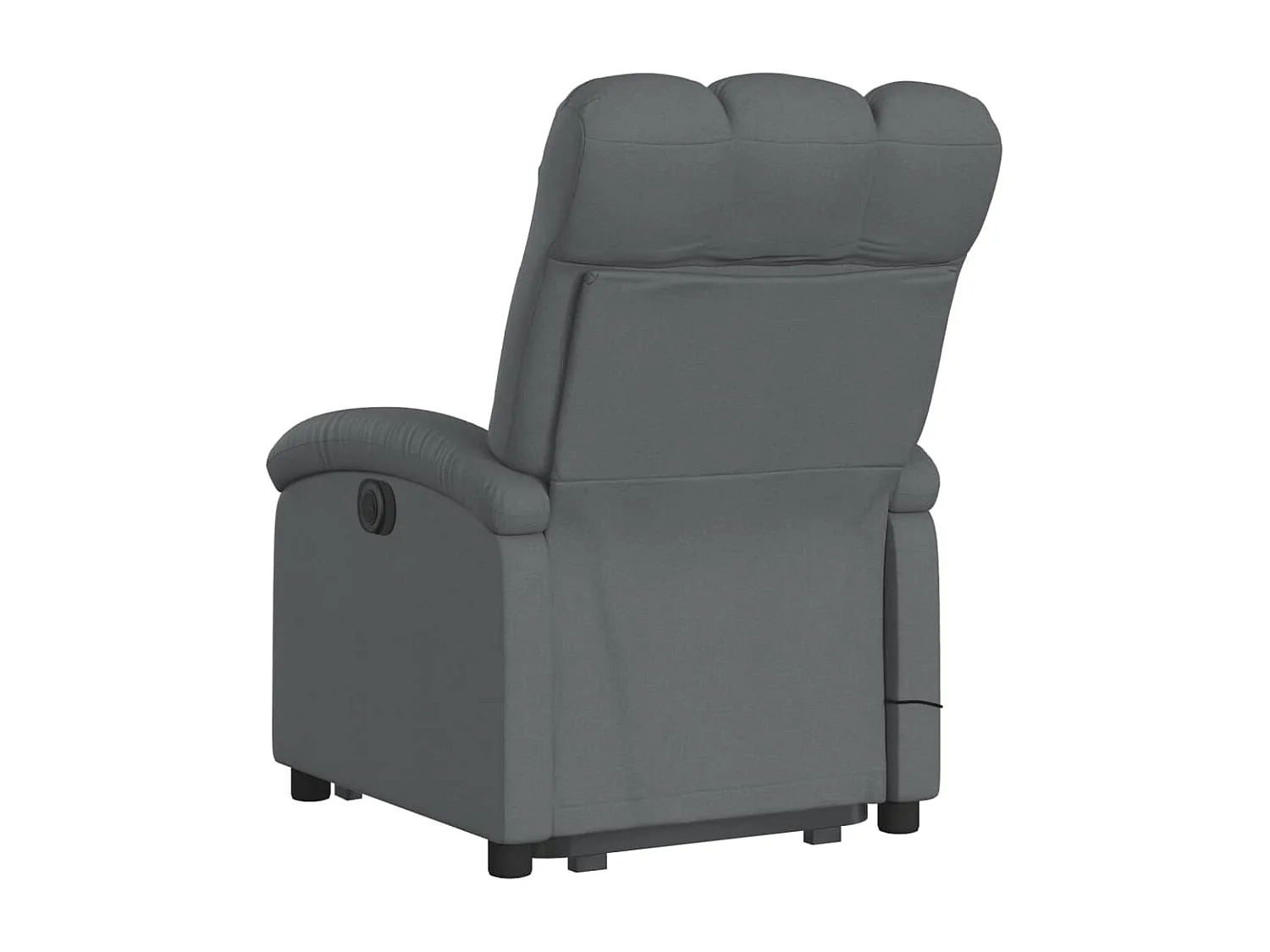 Silla de masaje reclinable de pie de tela gris oscuro