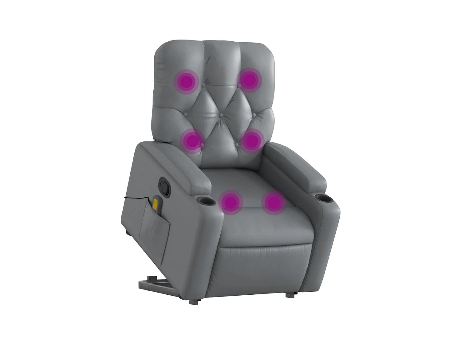 Fauteuil inclinable de massage Gris Similicuir