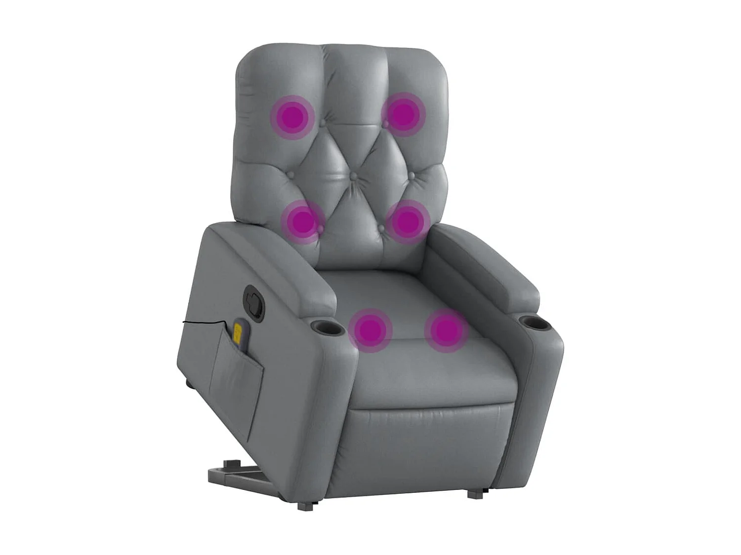 Fauteuil inclinable de massage Gris Similicuir