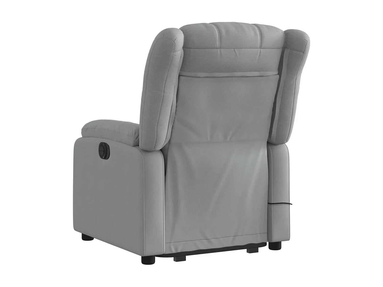 Fauteuil inclinable de massage électrique Gris clair Tissu