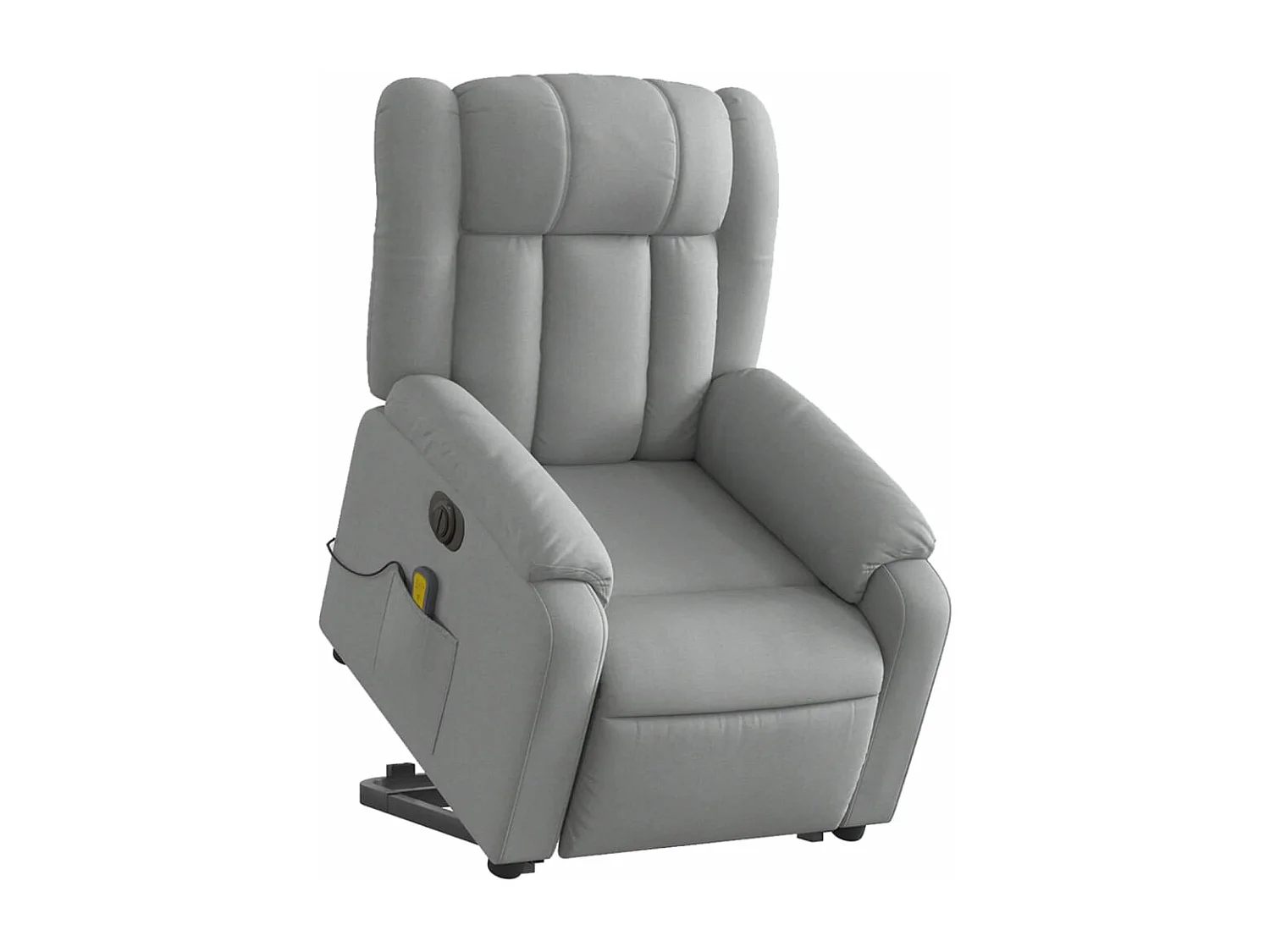 Sillón de masaje eléctrico reclinable elevable tela gris claro