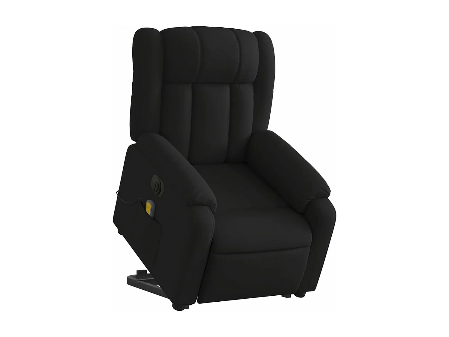 Fauteuil inclinable de massage électrique Noir Tissu
