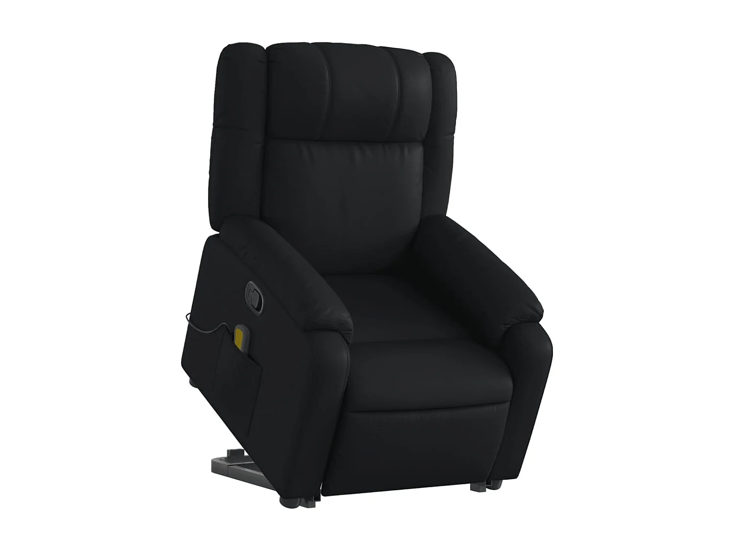 Fauteuil inclinable de massage Noir Similicuir