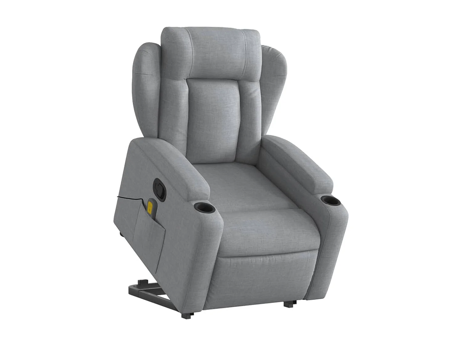 Fauteuil de massage inclinable Gris clair Tissu