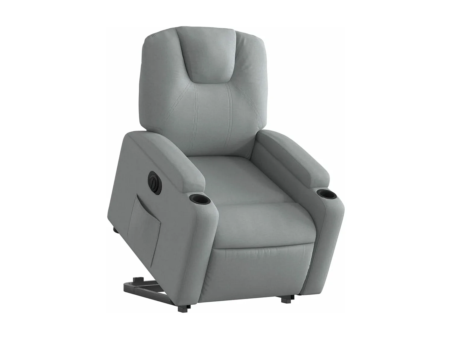 Fauteuil inclinable électrique gris clair tissu
