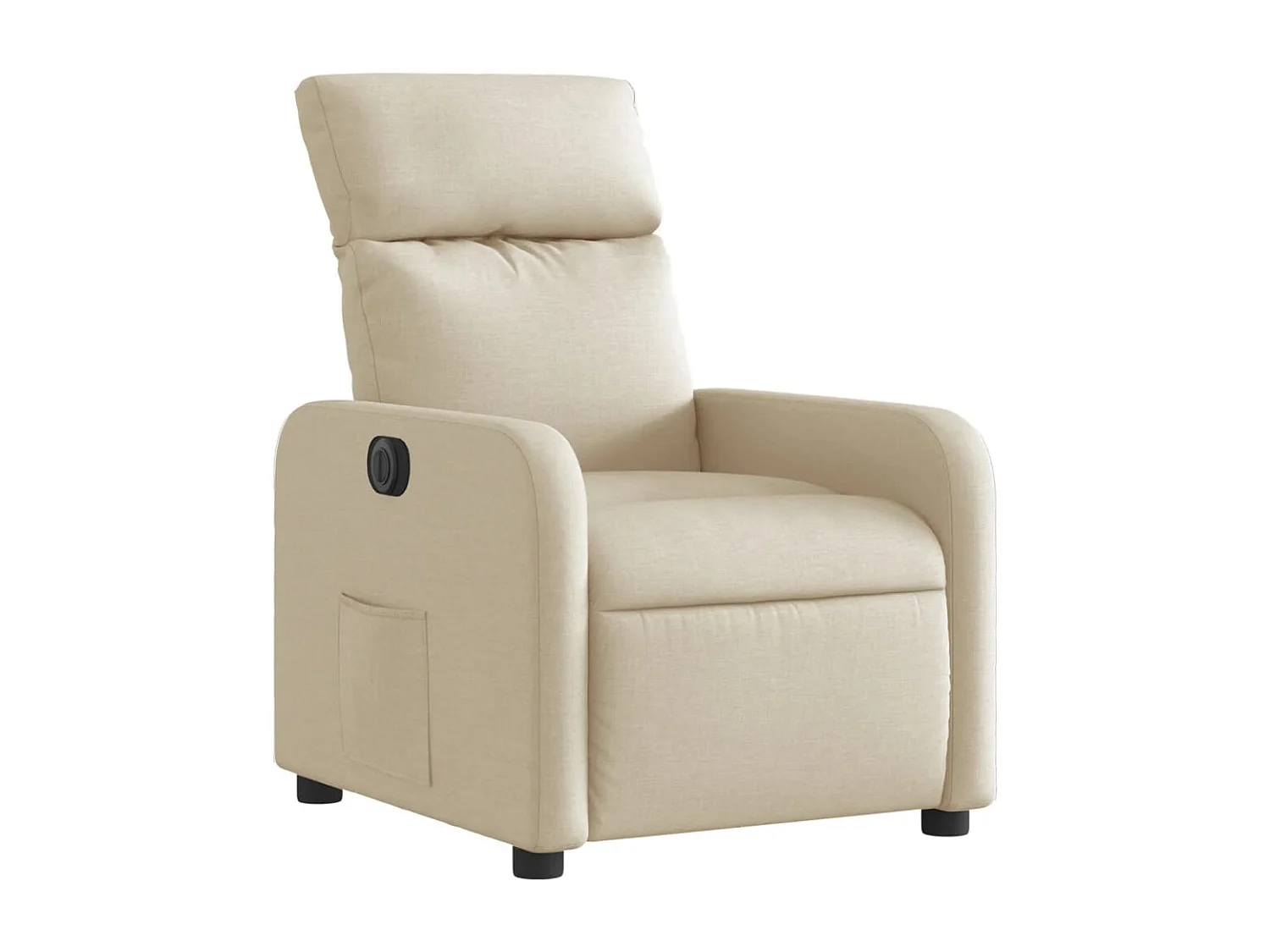 Fauteuil inclinable électrique Crème Tissu