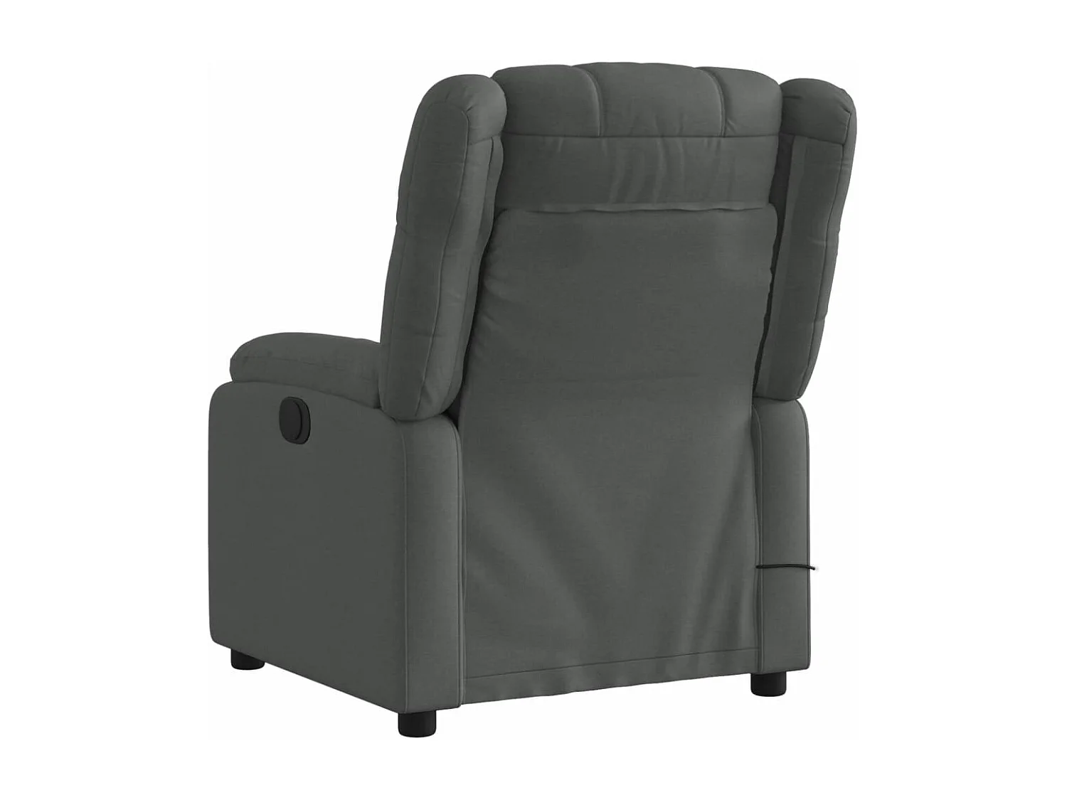 Fauteuil inclinable de massage électrique gris foncé tissu