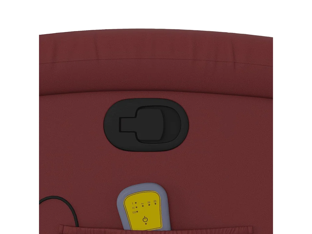 Poltrona massagens reclinável couro artificial vermelho tinto