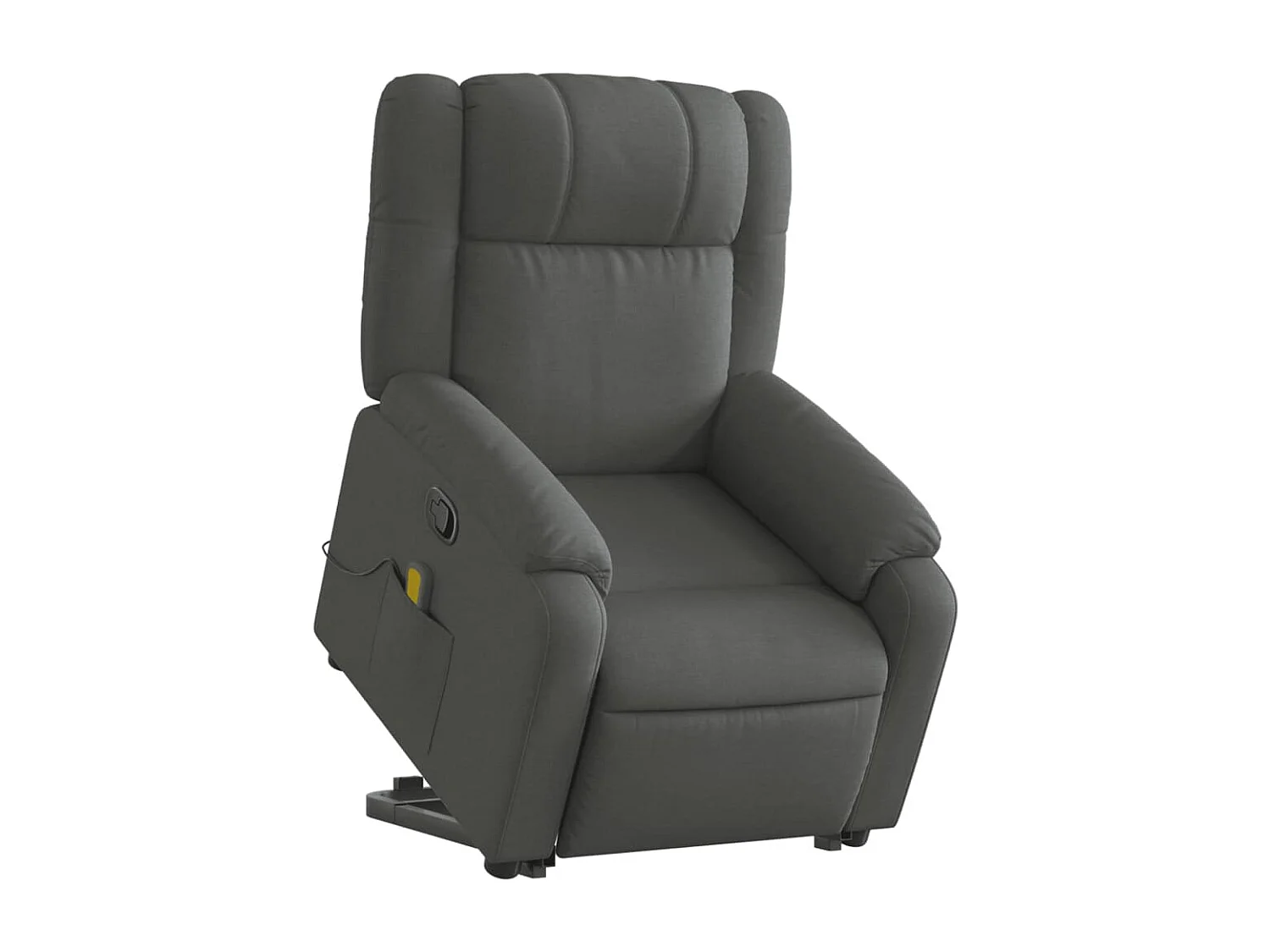 Fauteuil de massage inclinable Gris foncé Tissu