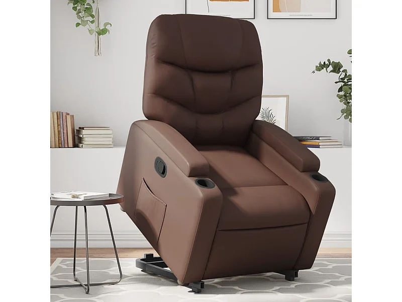 Fauteuil inclinable marron similicuir