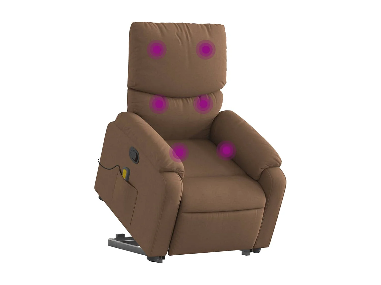 Fauteuil de massage inclinable Marron Tissu