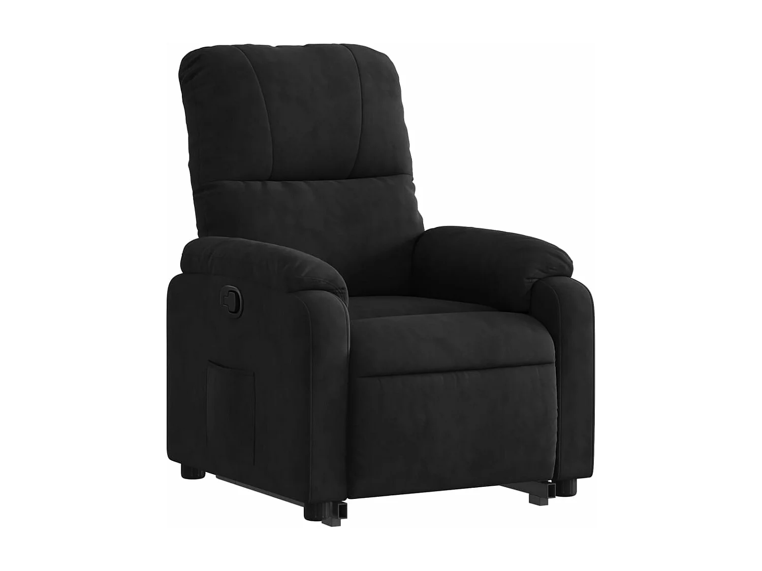 Fauteuil inclinable noir tissu microfibre