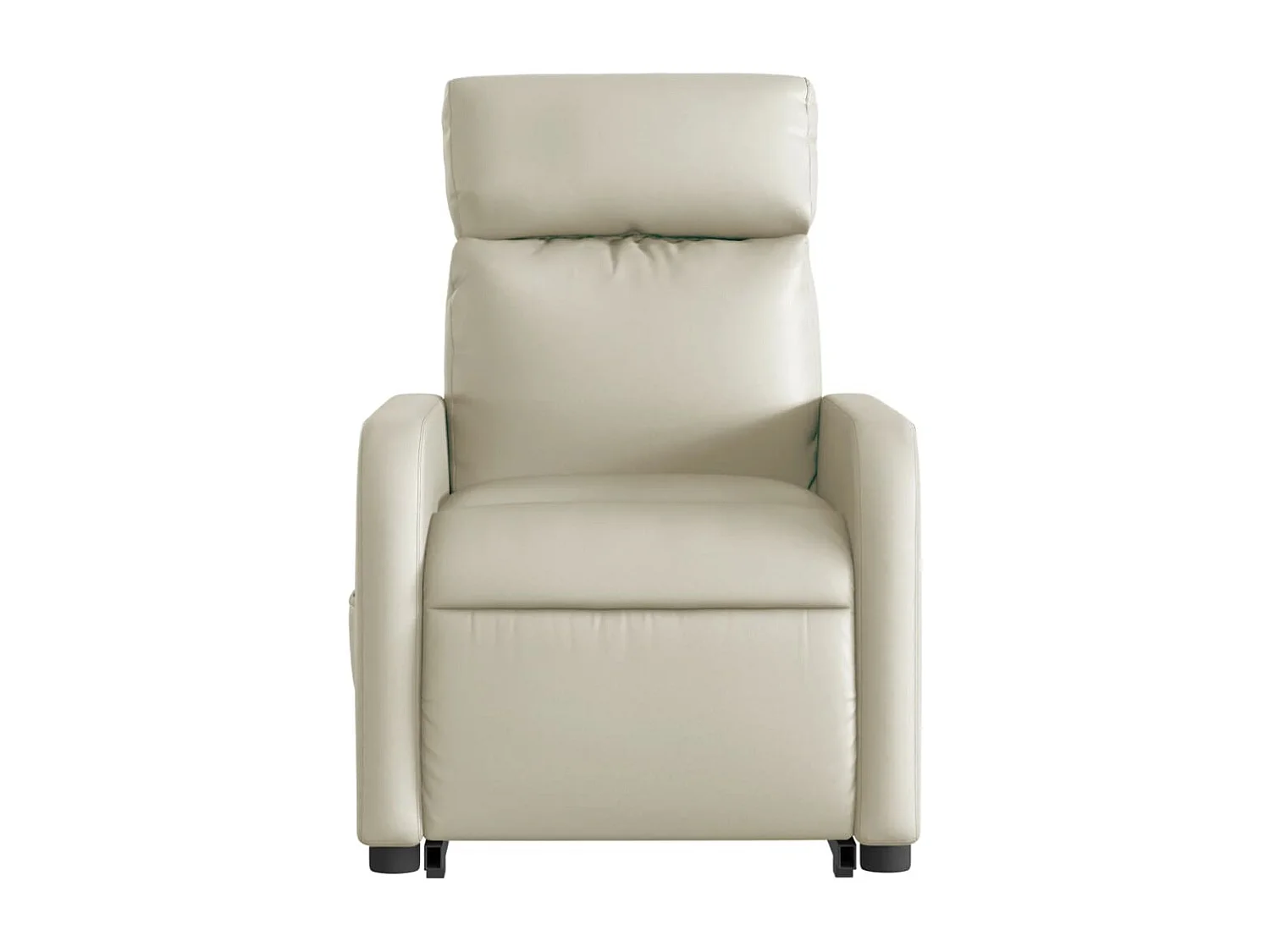 Fauteuil inclinable de massage électrique crème similicuir