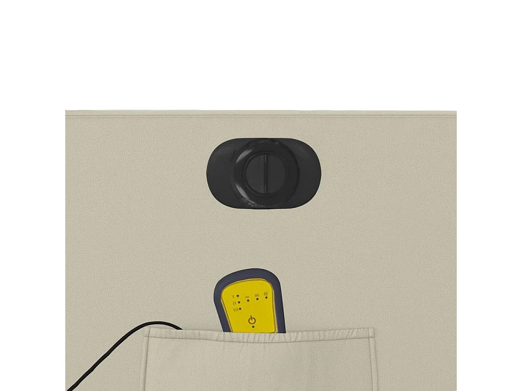 Fauteuil inclinable de massage électrique crème similicuir