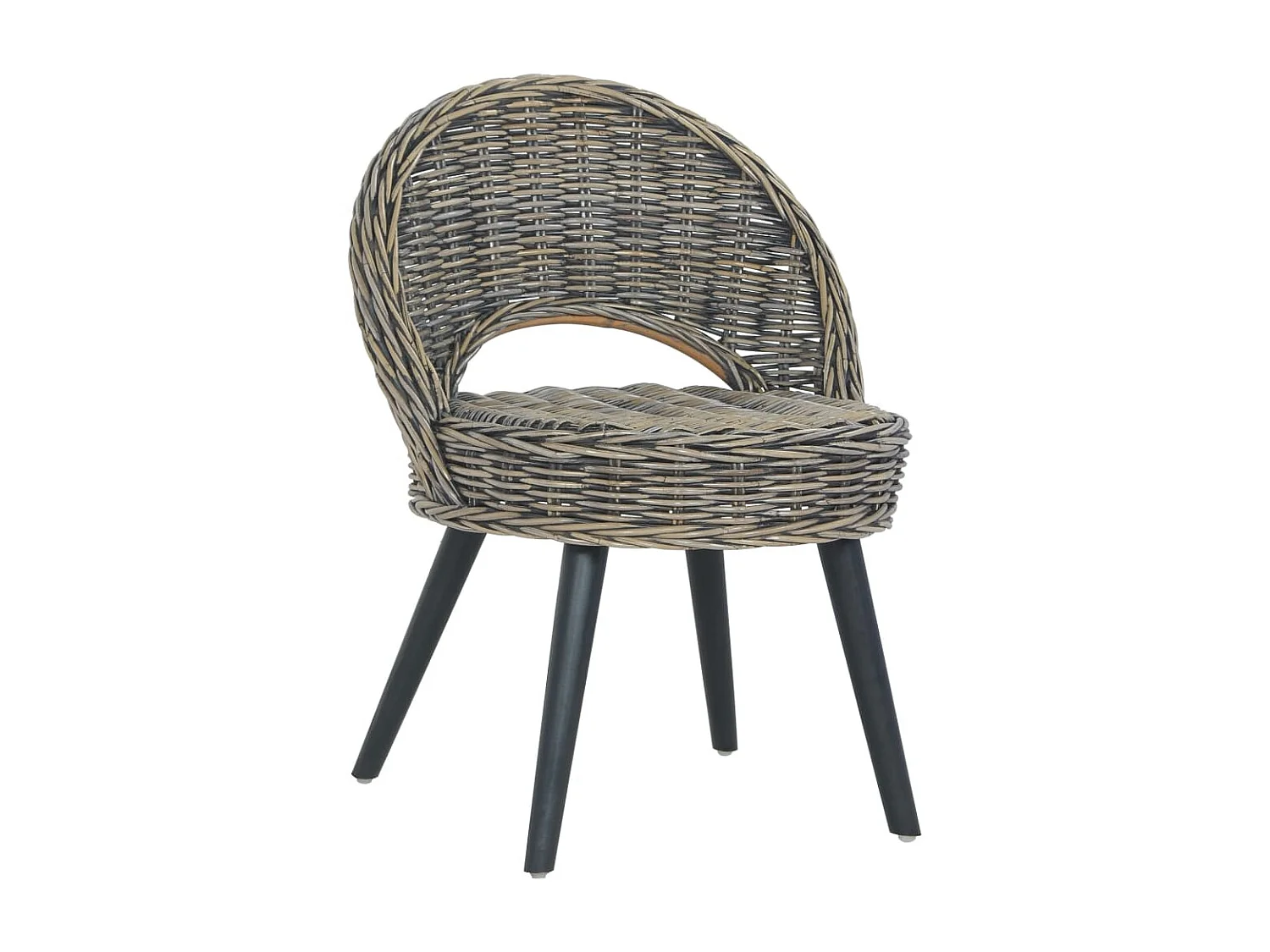 Poltrona in Rattan Kubu Nero